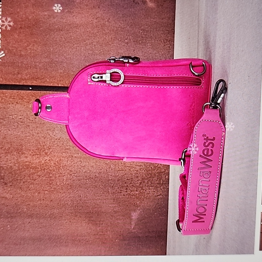 NWT!! Montana West Boot Stitch Sling 🎒 bag pink 💗 or turquoise 💚 - Picture 4 of 10